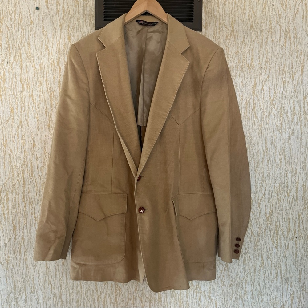 VTG H Bar C california ranchwear Corduroy Sports Jacket Western Sportman 44